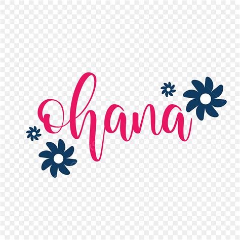 Ohana Clipart PNG Images, Ohana Copywriting Lettering Free Download ...