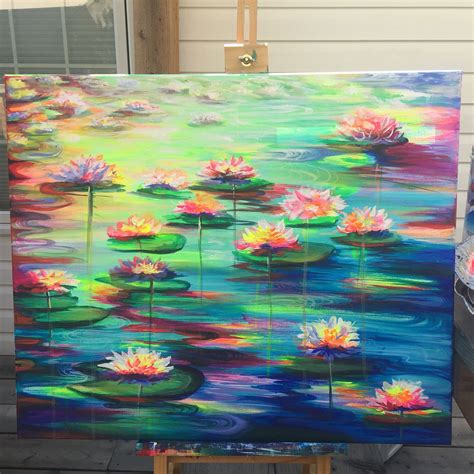 Water lilies painted by Joni Young www.joniyoungart.com #waterlilies # ...