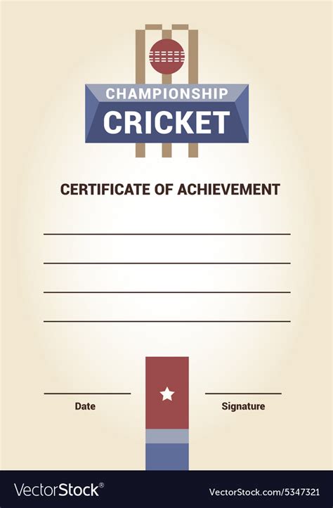 Cricket Certificate Templates