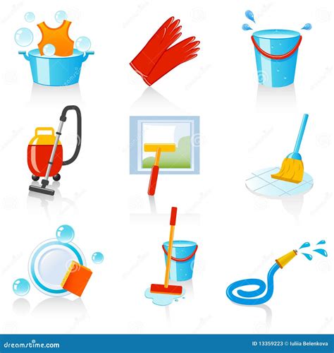 Cleaning icons stock vector. Illustration of cleanliness - 13359223