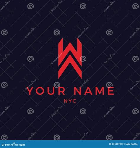 Minimalist Modern WA Logo Luxury Stock Illustration - Illustration of ...