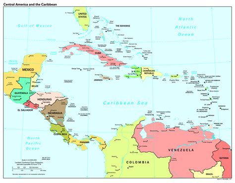 Caribbean Map With Capitals - Zoning Map