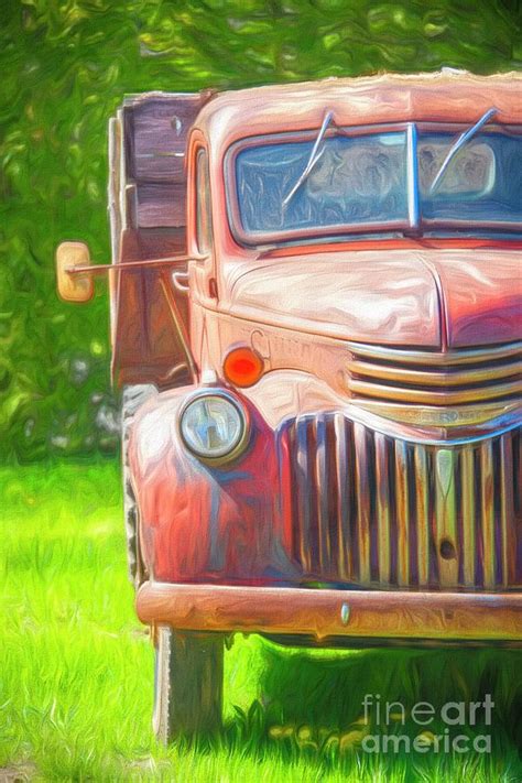 Old Truck Painting Photograph by Deborah Brown - Pixels