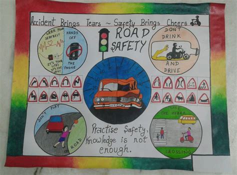 Road Safety Poster Drawing Competition Poster On Road Safety With ...