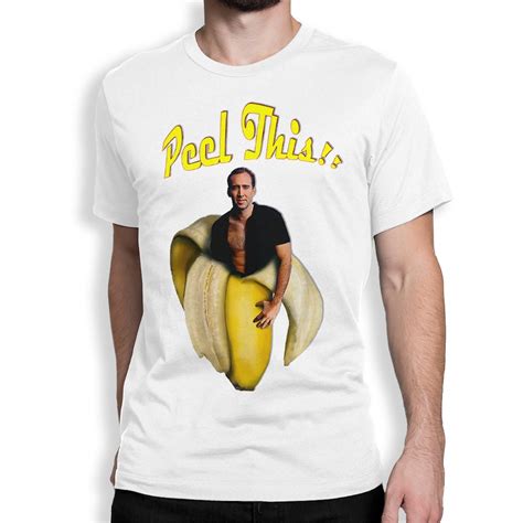 Nicolas Cage Banana Peel This Funny T-Shirt Men's and | Etsy