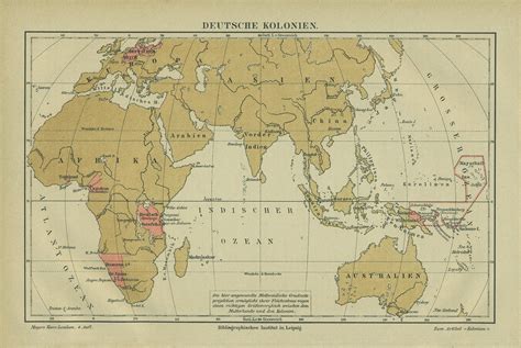 1890 Vintage World Map of German Colonies - Etsy UK