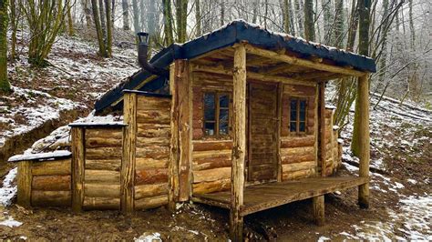 I Built a Warm and Waterproof Dugout Shelter in 20 Days, Craft Skills ...