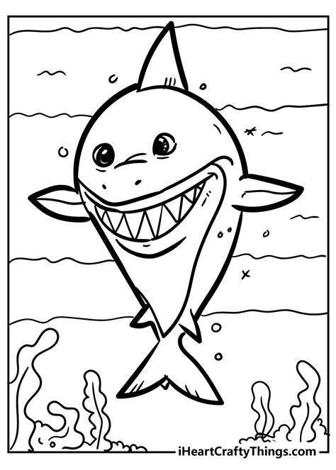 Shark Coloring Page For Kids