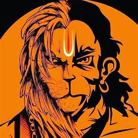 Ladda ner Bajrangdals Lord Hanuman I Orange Hd Wallpaper | Wallpapers.com