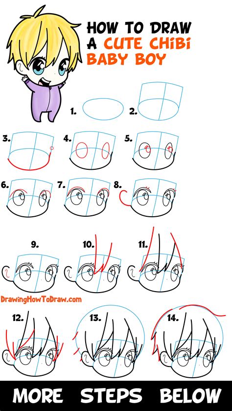 How to Draw a Cute Chibi Boy Easy Step by Step Drawing Tutorial for ...