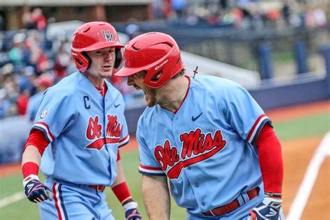 Ole Miss Rebels Nike Replica Full-Button Baseball Jersey Powder Blue ...