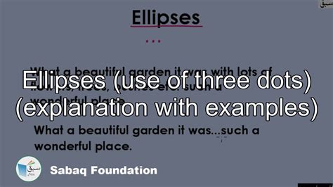 Ellipses (use of three dots) (explanation with examples), English ...