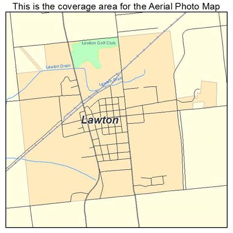 Aerial Photography Map of Lawton, MI Michigan