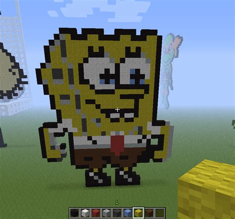 spongebob - minecraft pixel art by Rest-In-Pixels on DeviantArt