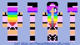 Rainbow Girl! Minecraft Skin