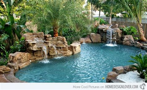 15 Pool Waterfalls Ideas for Your Outdoor Space | Home Design Lover ...