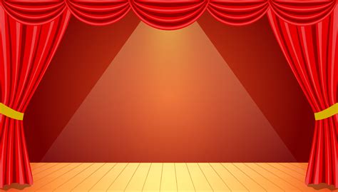 drama theater stage in glamor red design, copy space 4394249 Vector Art ...