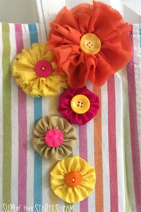 Make Spring Flowers with Fabric Scraps — Sum of their Stories Craft Blog