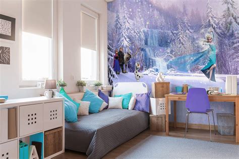 frozen wallpaper for bedroom,room,furniture,bedroom,bed,interior design ...