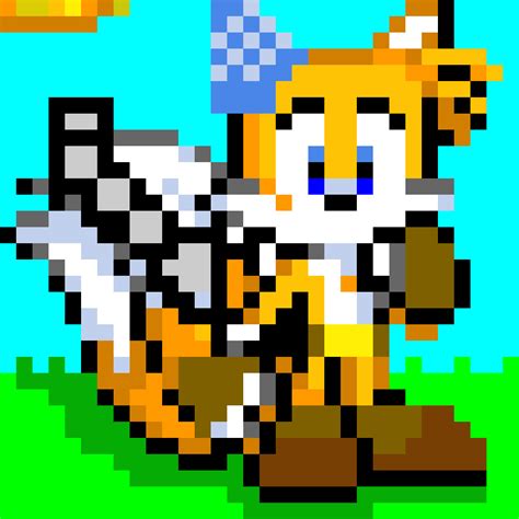 Sonic prime tails challenge pixel art