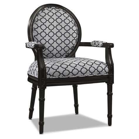 Myra Accent Chair - Black and White | American Signature Furniture