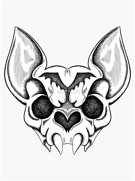 "Vampire Bat Skull" Sticker for Sale by suz-cat | Redbubble