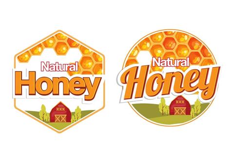 Premium Vector | Honey label jar label