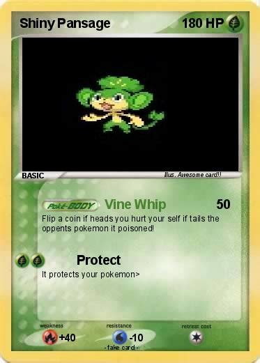 Pokémon Shiny Pansage - Vine Whip - My Pokemon Card