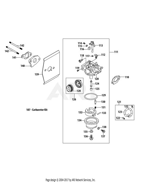 MTD 11A-02JX706 (2012) Parts Diagram for 1P65NU Carburetor