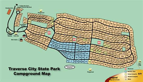 traversecitystatepark-campgroundmap.gif (1296×748) | Park playground ...