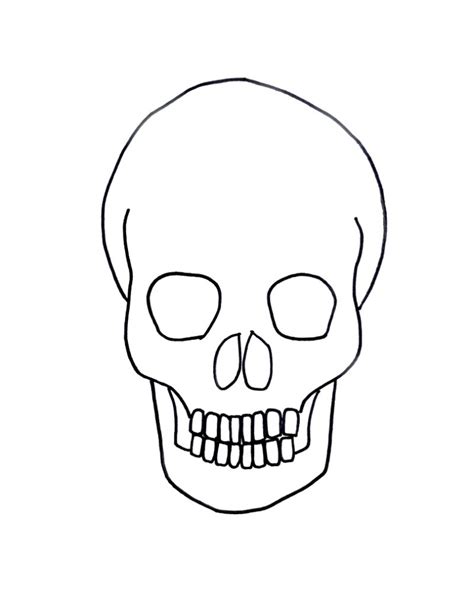 Skull Sketch Easy at PaintingValley.com | Explore collection of Skull ...