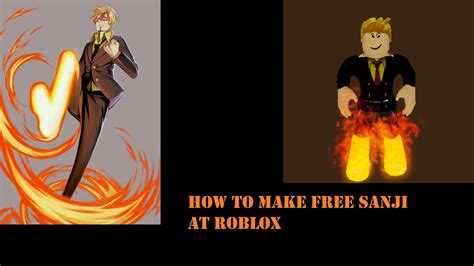 HOW TO MAKE FREE SANJI IN ROBLOX (one piece) - YouTube