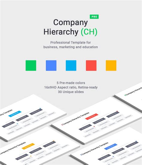 Company Hierarchy Powerpoint Template - Etsy