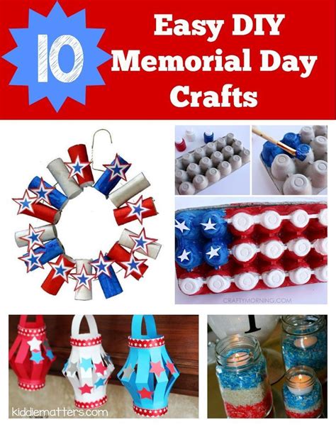 10 Easy DIY Memorial Day Crafts #MemorialDayWeekend #activities # ...