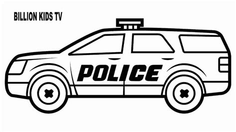 Printable Police Car Coloring Pages