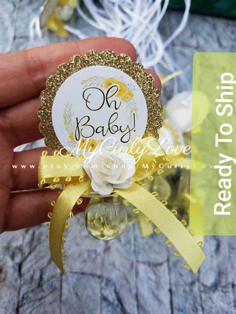 Yellow Baby Shower Pacifiers Necklace, Yellow Baby Shower Pacifiers ...