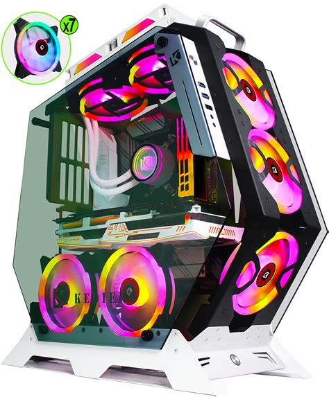 KEDIERS PC Case - RGB Tempered Glass Mid-Tower ATX Case (High Airflow ...