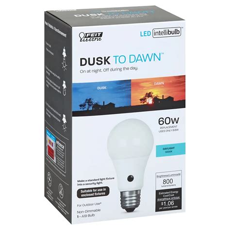 Feit Electric 60 Watt LED A19 Daylight Dusk To Dawn Light Bulb - Shop ...