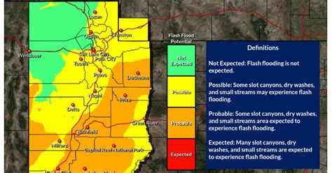 Flash flooding ‘probable’ in much of Utah through Friday