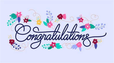 Free Vector | Hand drawn congratulations lettering