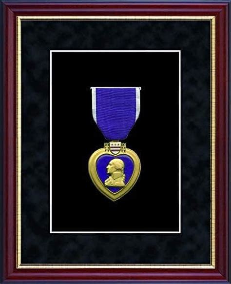 Purple Heart Medal Display Frame - Featuring Moulding And Museum ...