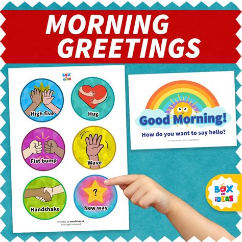 Good Morning Greetings Classroom Decoration Poster Preschool Prek ...