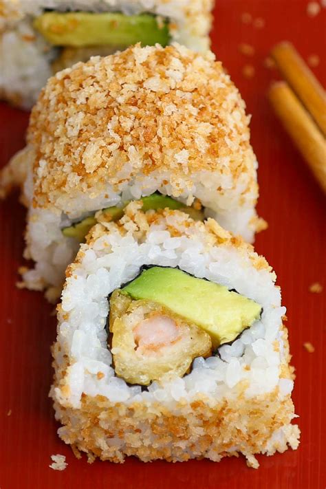 Crunchy Roll Sushi (Tempura California Roll Recipe)