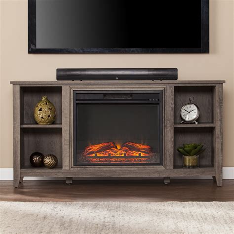 55 1/2" Parkdale Electric Fireplace TV Stand - Mocha Gray