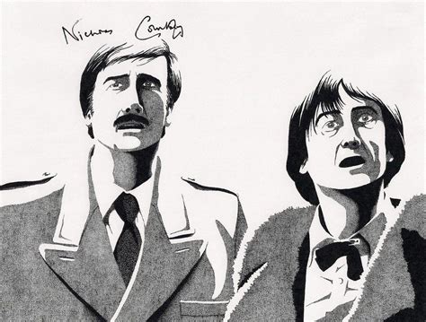 Nicholas Courtney and Patrick Troughton. Signed by Nicholas Courtney ...