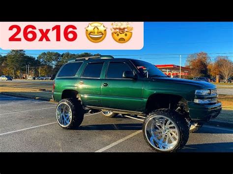 26x16 on Leveled Tahoe!! 2001 Chevy Tahoe z71 | Lifted trucks ...