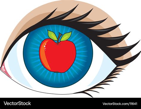 Apple my eye Royalty Free Vector Image - VectorStock