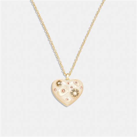 COACH®: Signature Heart Pendant Necklace