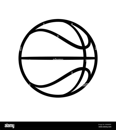 basketball outline simple black line drawing lineart symbol logo vector ...