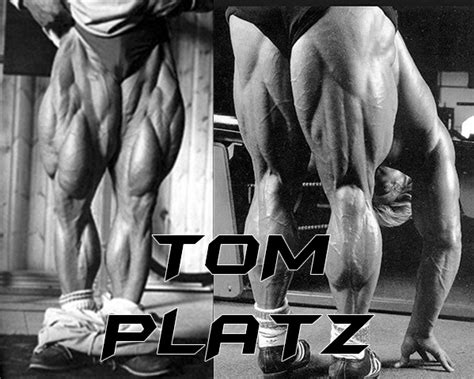 an image of a man's legs with the words tom platz on it